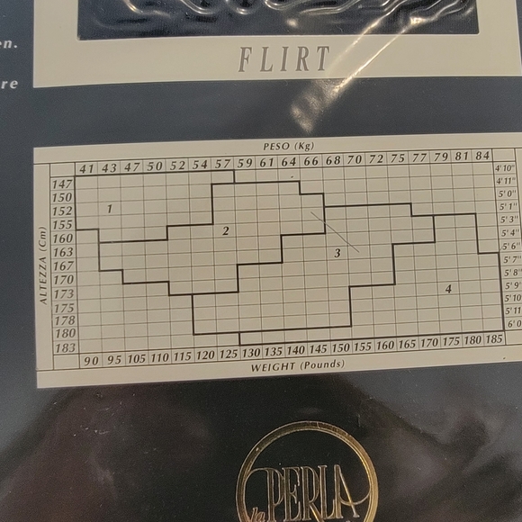 La Perla black thigh high 40 den with back logo size XL - Picture 4 of 9